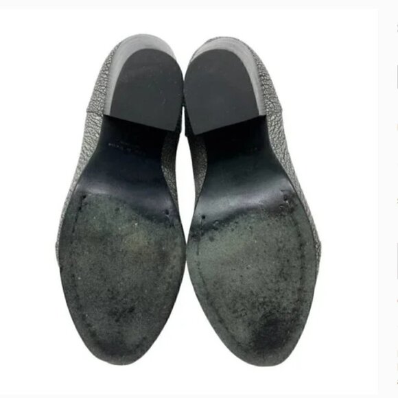 Rag & Bone Iron Classic Newbury Crackle Leather Zip Ankle Boots - Size 7 EU 37.5 - Picture 9 of 11